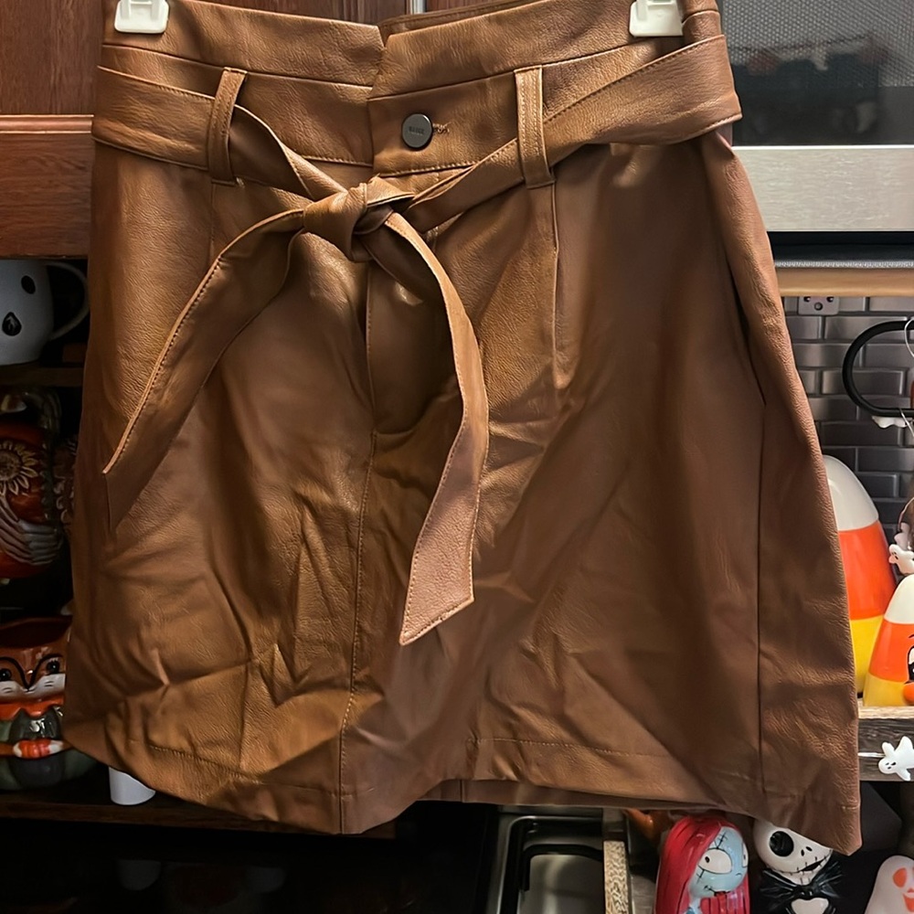 Paige faux leather skirt